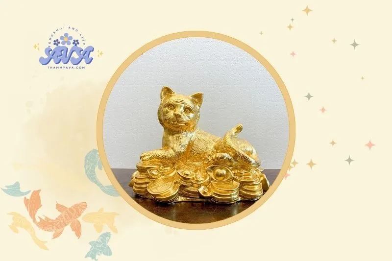 Cách đặt tượng mèo phong thủy hợp lý