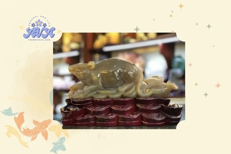 Ý nghĩa phong thủy của tượng chuột đá