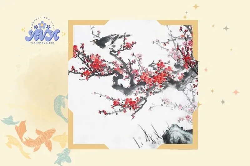 Các loại tranh cây đào nở phổ biến