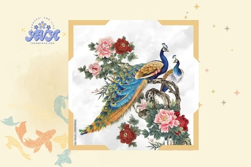 Các loại tranh chim công phổ biến