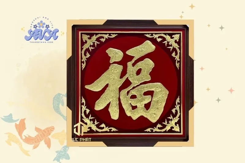 Các loại tranh chữ Phúc phổ biến và chất liệu chế tác