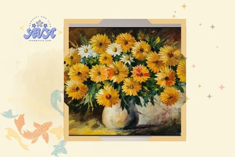 Các Loại Tranh Hoa Cúc Phong Thủy Phổ Biến