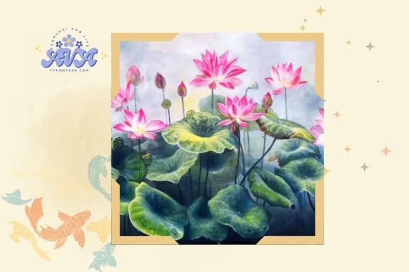 Các Loại Tranh Hoa Sen Phong Thủy Phổ Biến
