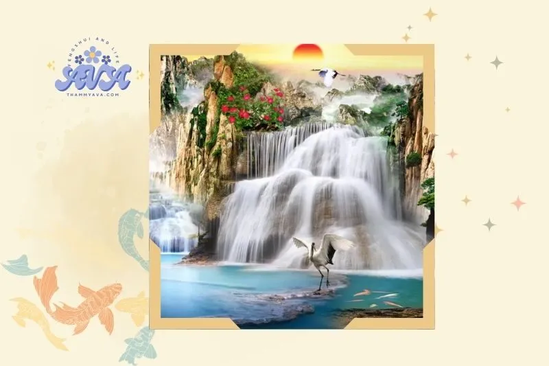 Các loại tranh thác nước phong thủy phổ biến