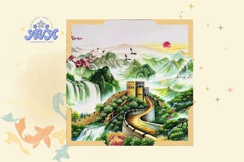 Các Loại Tranh Vạn Lý Trường Thành Phong Thủy Phổ Biến