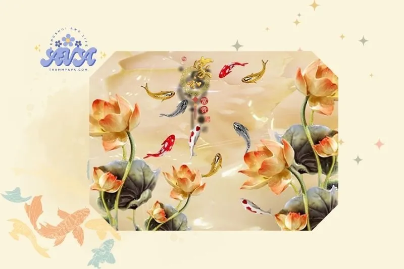 Vị trí treo tranh Cửu Ngư Quần Hội trong nhà