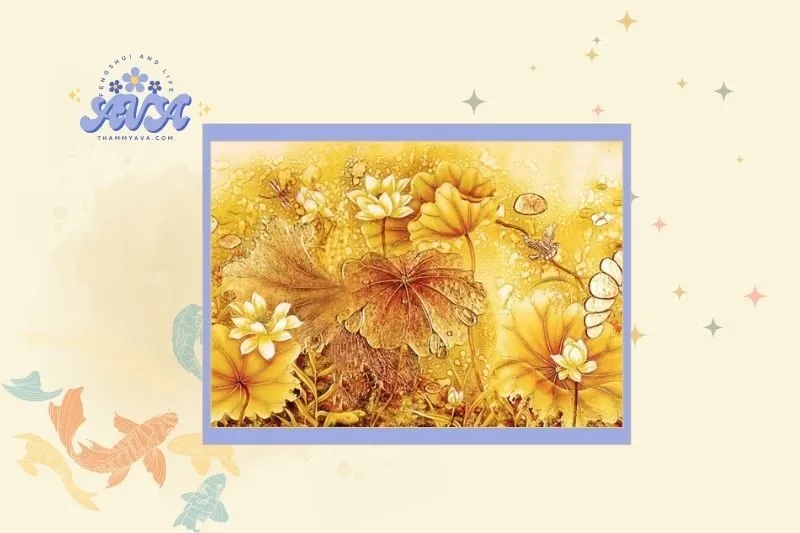 Tranh Bông Sen Vàng Phong Thủy Hợp Với Tuổi Nào?