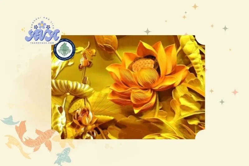 Ý Nghĩa Của Tranh Bông Sen Vàng Phong Thủy