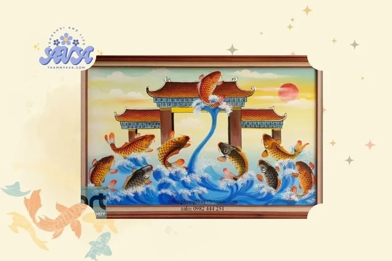 Ý Nghĩa Của Tranh Cá Chép Vượt Vũ Môn Phong Thủy