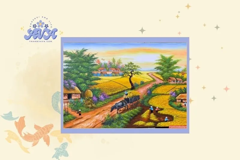 Tranh Cảnh Đồng Quê Phong Thủy Hợp Tuổi
