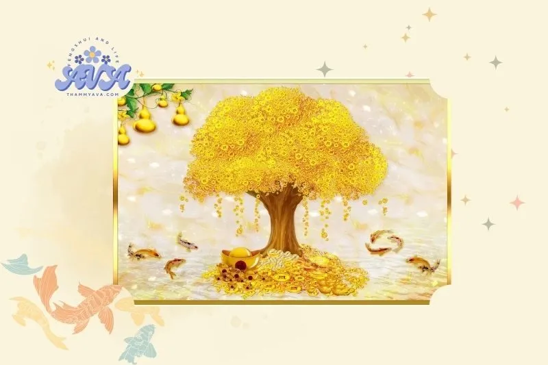 Ý nghĩa của tranh cây tiền phong thủy