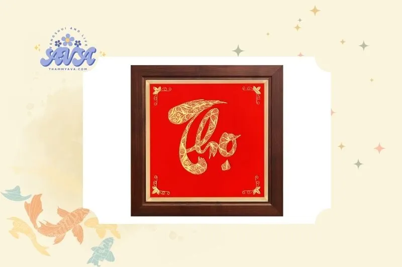 Ý nghĩa của tranh chữ Thọ trong phong thủy