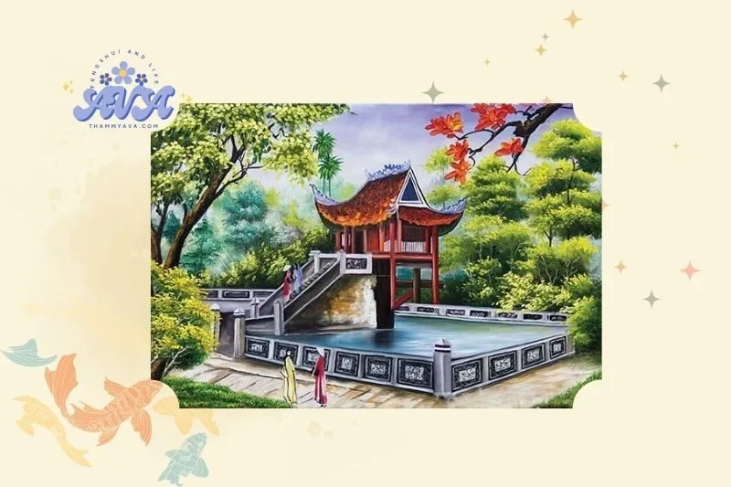 Tranh Chùa Một Cột Phong Thủy – Ý Nghĩa và Biểu Tượng