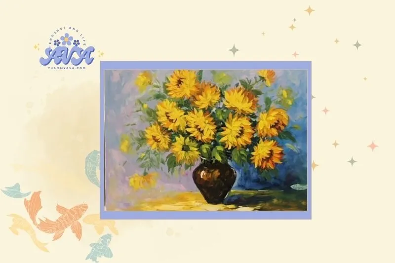 Hợp Tuổi Khi Chọn Tranh Hoa Cúc Phong Thủy