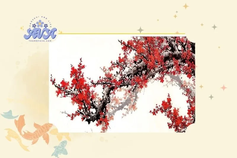 Tranh Hoa Đào Phong Thủy: Ý Nghĩa và Tầm Quan Trọng trong Phong Thủy