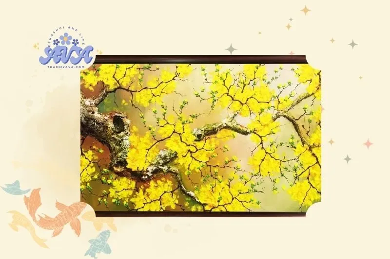 Tranh Hoa Mai Vàng Phong Thủy là gì và Ý Nghĩa của nó?