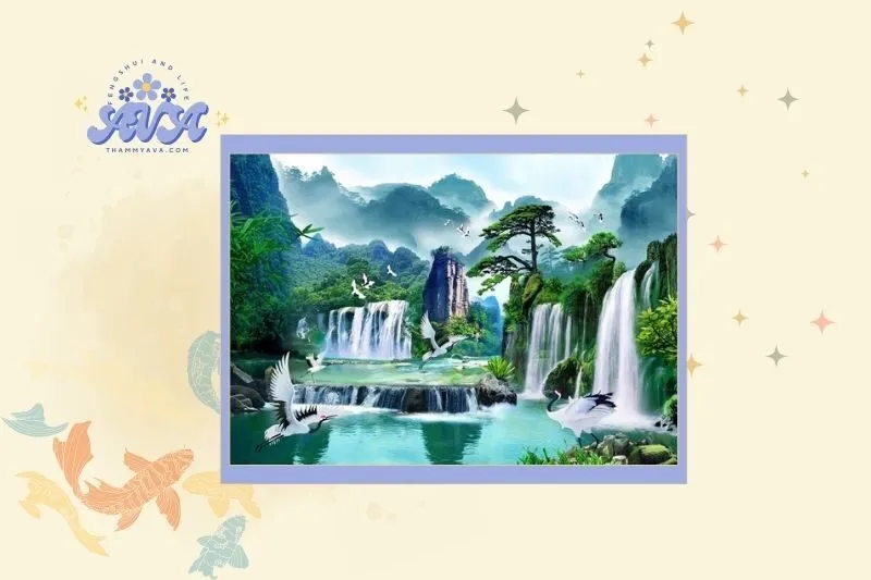 Tranh thác nước phong thủy hợp với tuổi nào?