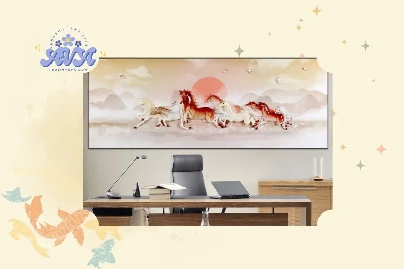Tranh treo phòng làm việc phong thủy: Ý nghĩa và tác dụng
