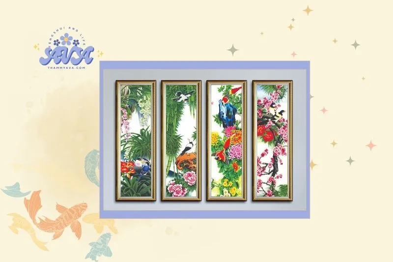 Cách chọn tranh tứ quý phong thủy phù hợp với mệnh và tuổi